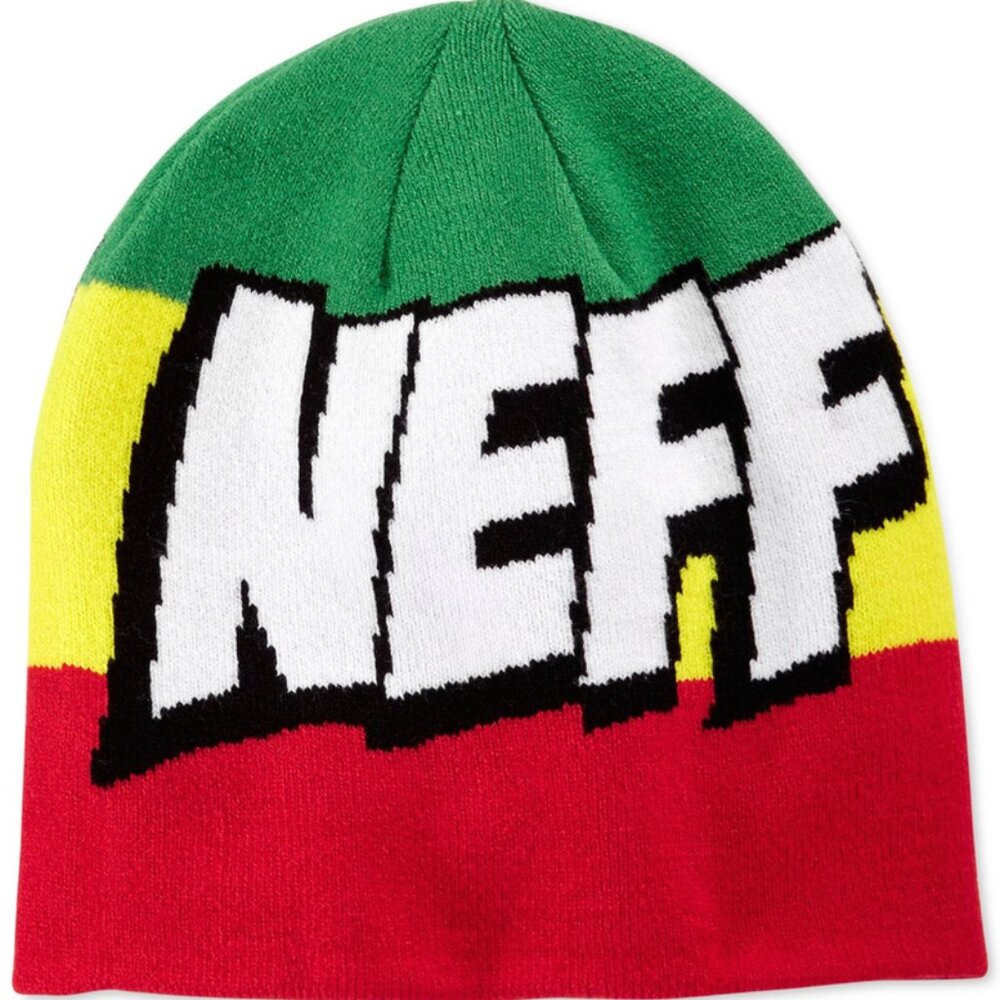 Neff Cartoon Beanie Rasta Colors One Size